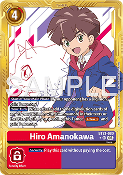 Hiro Amanokawa (BT21-080) (V.2) - Digimon Generation (Alternative Art) [AD-01-BT21-080]