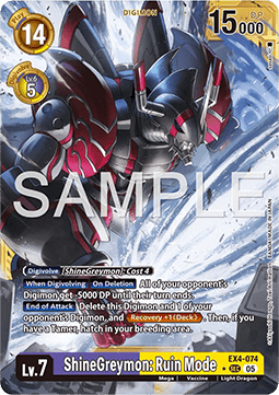 ShineGreymon: Ruin Mode (EX4-074) (V.2) - Digimon Generation (Alternative Art) [AD-01-EX4-074]