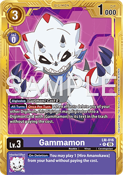Gammamon (LM-016) (V.2) - Digimon Generation (Alternative Art) [AD-01-LM-016]