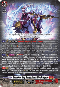Brawler, Big Bang Knuckle Dragon  (V.1 - Triple Rare) - Chasm of Lost Souls (Triple Rare) [DZ-BT12-002]