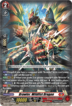 Brawler, Wildfist Dragon  (V.1 - Triple Rare) - Chasm of Lost Souls (Triple Rare) [DZ-BT12-004]