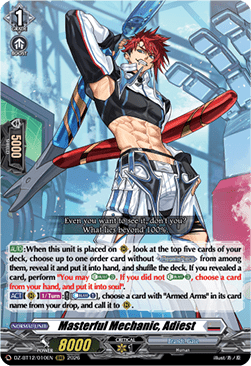 Masterful Mechanic, Adiest  (V.1 - Triple Rare) - Chasm of Lost Souls (Triple Rare) [DZ-BT12-010]