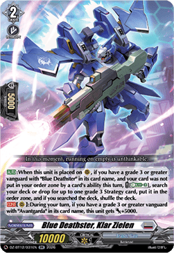 Blue Deathster, Klar Zielen  (V.1 - Double Rare) - Chasm of Lost Souls (Double Rare) [DZ-BT12-031]
