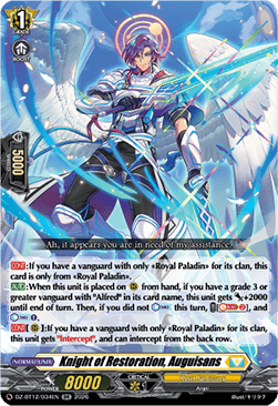 Knight of Restoration, Auguisans  (V.1 - Double Rare) - Chasm of Lost Souls (Double Rare) [DZ-BT12-034]