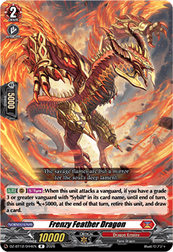 Frenzy Feather Dragon  (V.1 - Rare) - Chasm of Lost Souls (Rare) [DZ-BT12-044]