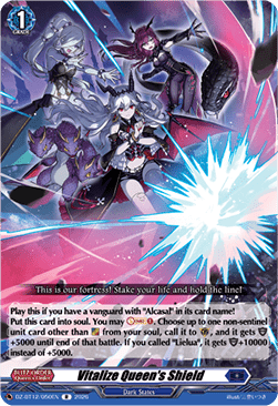 Vitalize Queen's Shield  (V.1 - Rare) - Chasm of Lost Souls (Rare) [DZ-BT12-050]