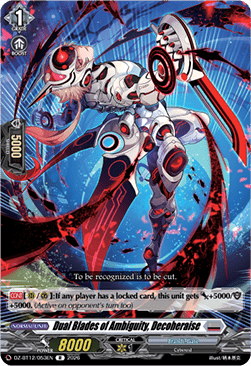 Dual Blades of Ambiguity, Decoheraise  (V.1 - Rare) - Chasm of Lost Souls (Rare) [DZ-BT12-053]