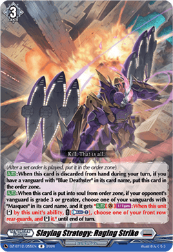 Slaying Strategy: Raging Strike  (V.1 - Rare) - Chasm of Lost Souls (Rare) [DZ-BT12-055]