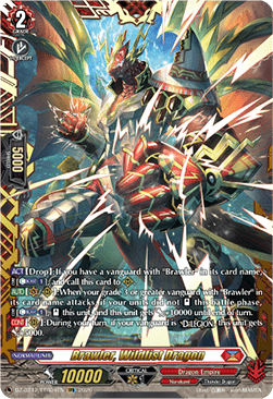 Brawler, Wildfist Dragon  (V.2 - Double Frame Rare) - Chasm of Lost Souls (Double Frame Rare) [DZ-BT12-FFR04]
