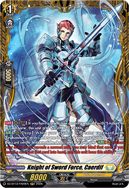 Knight of Sword Force, Caerdif  (V.2 - Frame Rare) - Chasm of Lost Souls (Frame Rare) [DZ-BT12-FR29]