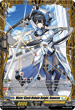 Water Slash Nebula Knight, Kanacus  (V.2 - Frame Rare) - Chasm of Lost Souls (Frame Rare) [DZ-BT12-FR34]