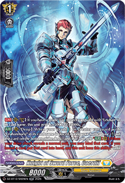 Knight of Sword Force, Caerdif  (V.3 - Silver Rare) - Chasm of Lost Souls (Silver Rare) [DZ-BT12-SR29]