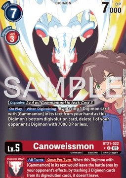 Canoweissmon (BT21-022) (V.2) - Digimon Generation (Alternative Art) [AD-01-BT21-022]