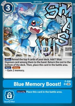 Blue Memory Boost! (P-036) - Digimon Generation (Alternative Art) [AD-01-P-036]