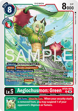 Aegiochusmon: Green (BT25-053) - Dual Revolution (Rare) [BT-25-053]