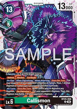 Callismon (BT25-058) - Dual Revolution (Rare) [BT-25-058]