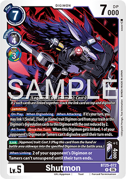 Shutmon (BT25-072) - Dual Revolution (Rare) [BT-25-072]