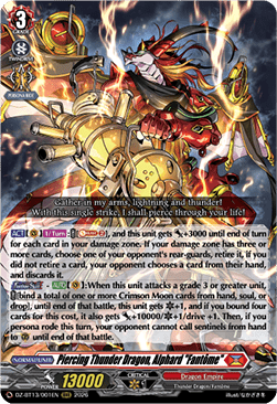 Piercing Thunder Dragon, Alphard "Fantôme"  (V.1 - Triple Rare) - Parallactic Clash (Triple Rare) [DZ-BT13-001]