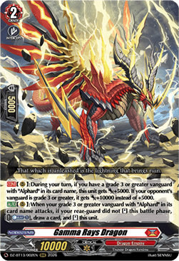 Gamma Rays Dragon  (V.1 - Triple Rare) - Parallactic Clash (Triple Rare) [DZ-BT13-002]