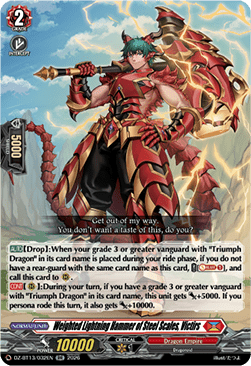 Weighted Lightning Hammer of Steel Scales, Victirs  (V.1 - Double Rare) - Parallactic Clash (Double Rare) [DZ-BT13-032]