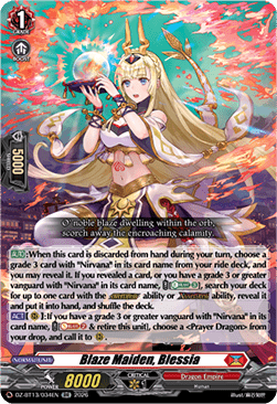 Blaze Maiden, Blessia  (V.1 - Double Rare) - Parallactic Clash (Double Rare) [DZ-BT13-034]
