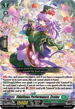 Fidelitous Performance, Croine  (V.1 - Double Rare) - Parallactic Clash (Double Rare) [DZ-BT13-049]