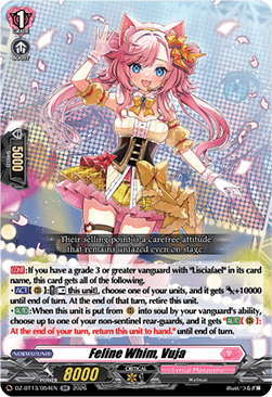 Feline Whim, Vuja  (V.1 - Double Rare) - Parallactic Clash (Double Rare) [DZ-BT13-054]