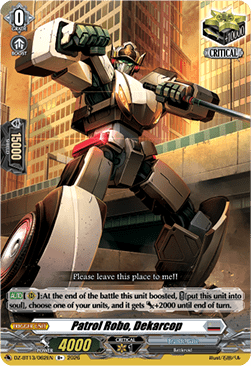 Patrol Robo, Dekarcop - Parallactic Clash (Rare) [DZ-BT13-062]