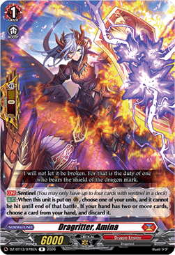 Dragritter, Amina  (V.1 - Rare) - Parallactic Clash (Rare) [DZ-BT13-078]
