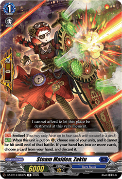 Steam Maiden, Zaktu  (V.1 - Rare) - Parallactic Clash (Rare) [DZ-BT13-083]