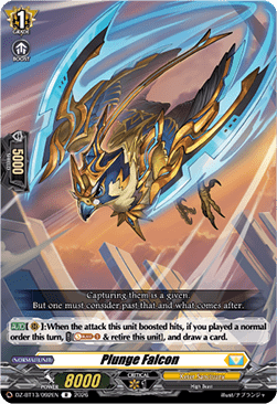 Plunge Falcon  (V.1 - Rare) - Parallactic Clash (Rare) [DZ-BT13-092]