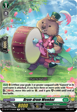Drum-drum Wombat  (V.1 - Rare) - Parallactic Clash (Rare) [DZ-BT13-096]