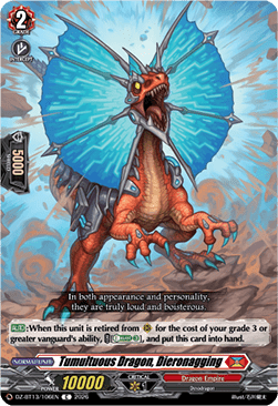 Tumultuous Dragon, Dieronagging - Parallactic Clash (Common) [DZ-BT13-106]