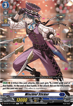 Mischief Sticker - Parallactic Clash (Common) [DZ-BT13-113]