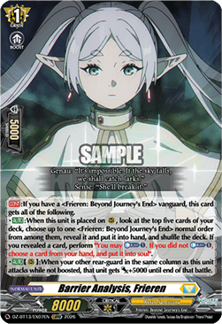 Barrier Analysis, Frieren - Parallactic Clash (Special EX) [DZ-BT13-EX07]