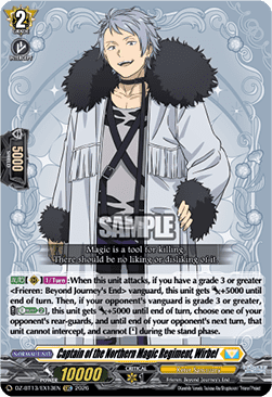 Captain of the Northern Magic Regiment, Wirbel - Parallactic Clash (Special EX) [DZ-BT13-EX13]
