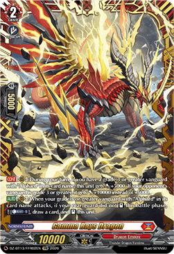 Gamma Rays Dragon  (V.2 - Double Frame Rare) - Parallactic Clash (Double Frame Rare) [DZ-BT13-FFR02]