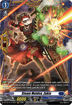 Steam Maiden, Zaktu  (V.2 - Frame Rare) - Parallactic Clash (Frame Rare) [DZ-BT13-FR18]