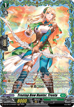 Treetop Bow Hunter, Treeta  (V.2 - Frame Rare) - Parallactic Clash (Frame Rare) [DZ-BT13-FR40]
