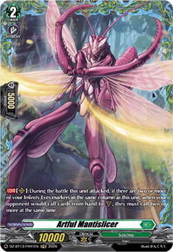 Artful Mantislicer  (V.2 - Frame Rare) - Parallactic Clash (Frame Rare) [DZ-BT13-FR41]