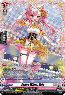 Feline Whim, Vuja  (V.2 - Frame Rare) - Parallactic Clash (Frame Rare) [DZ-BT13-FR49]