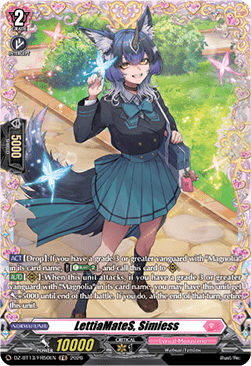 LettiaMateS, Simiess  (V.2 - Frame Rare) - Parallactic Clash (Frame Rare) [DZ-BT13-FR50]