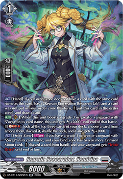 Regrain Researcher, Hendrina  (V.3 - Silver Rare) - Parallactic Clash (Silver Rare) [DZ-BT13-SR22]