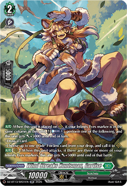 Wind Streaks Huntsman, Gartise  (V.3 - Silver Rare) - Parallactic Clash (Silver Rare) [DZ-BT13-SR31]