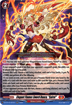Elegant Flames Sword Dance, "Sairei" [D-Format] (V.1 - Double Rare)