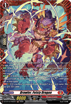 Brawler, Feisty Dragon [D-Format] (V.2 - Frame Rare)
