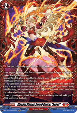 Elegant Flames Sword Dance, "Sairei" [D-Format] (V.2 - Frame Rare)